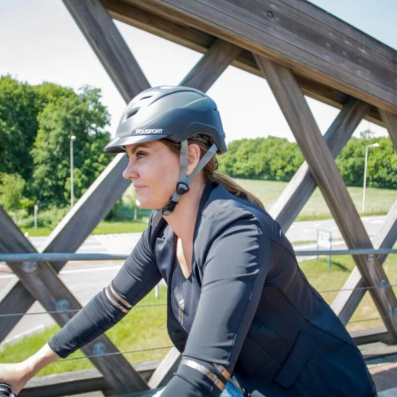 CASQUE DE VILLE POUR VÉLOS ÉLECTRIQUES E-CITY BLANC – Image 3