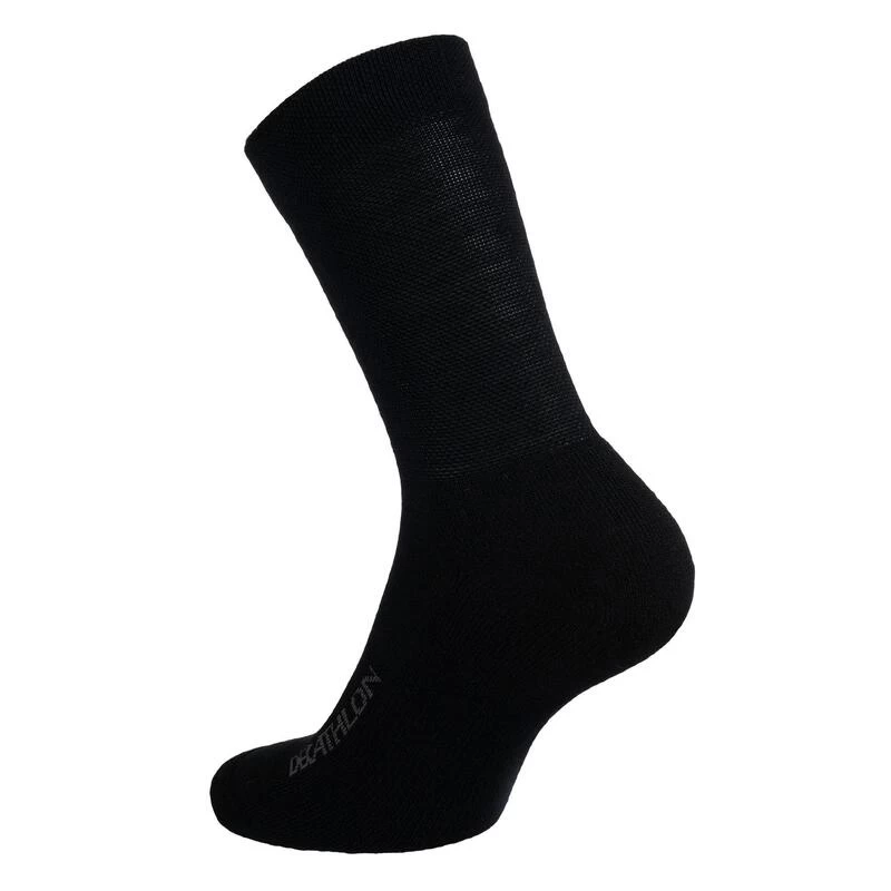 CHAUSSETTES VELO 500 HIVER NOIR – Image 2