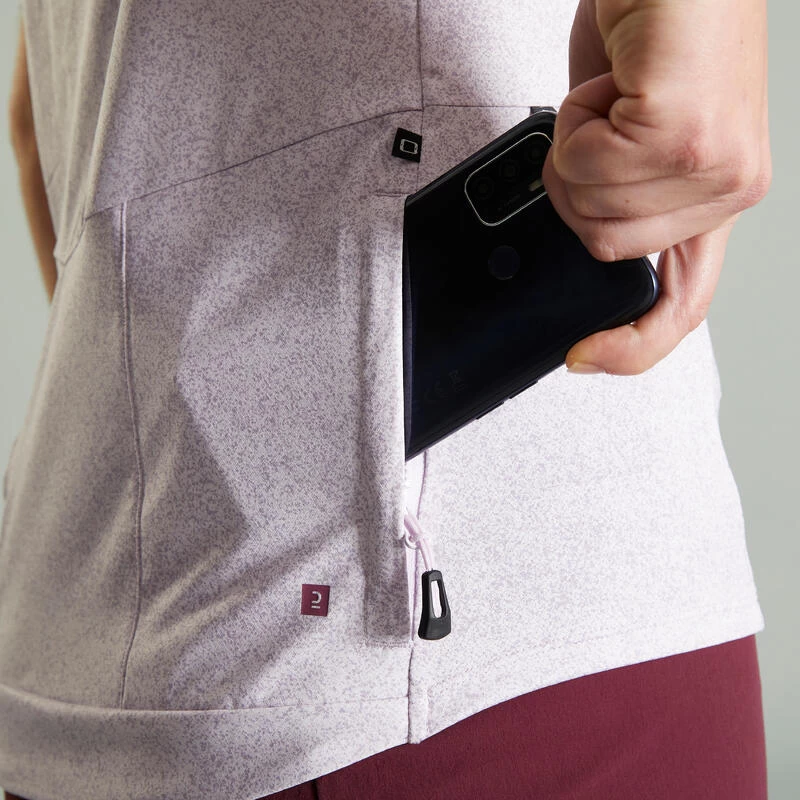 Rockrider MAILLOT MANCHES COURTES VELO VTT EXPL 500 FEMME LILAS – Image 7