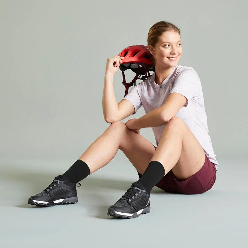 Rockrider MAILLOT MANCHES COURTES VELO VTT EXPL 500 FEMME LILAS – Image 10