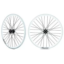 Roue Arriere Fixie Jante Blanche Moyeu Noir Rodi