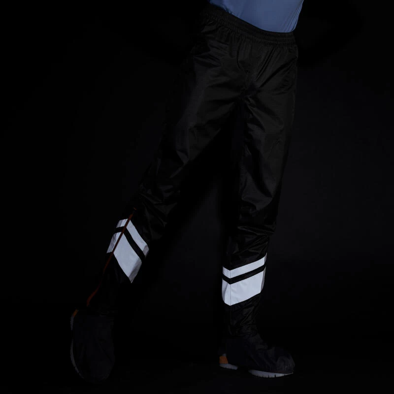 BTWIN SURPANTALON PLUIE VELO VILLE AVEC COUVRE-CHAUSSURES INTEGREES 540 FEMME NOIR – Image 8