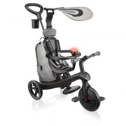 GLOBBER Tricycle évolutif EXPLORER 4 En 1 DELUXE PLAY Noir-Gris