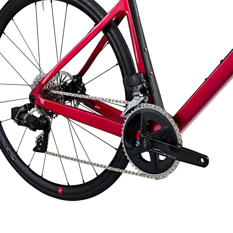 Vélo De Route EDR CF SRAM Rival AXS Capteur De Puissance Rouge – Image 7