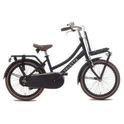 Vélo Enfant Valetta Cargo - Filles - 20 Pouces - Noir Mat