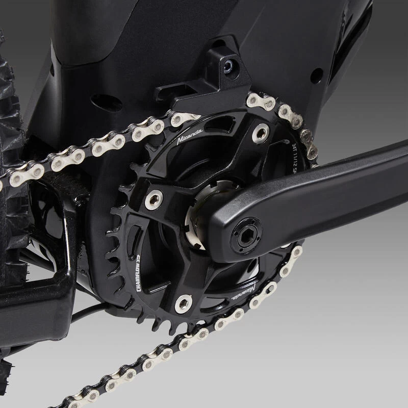 Rockrider Vélo VTT électrique Semi-rigide 27,5", E-ST520 Noir Violet – Image 8